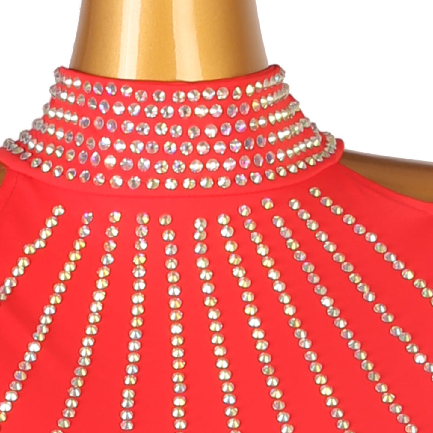 Beaded Latin Dress | Red / Black | LQ472Dance Dressing