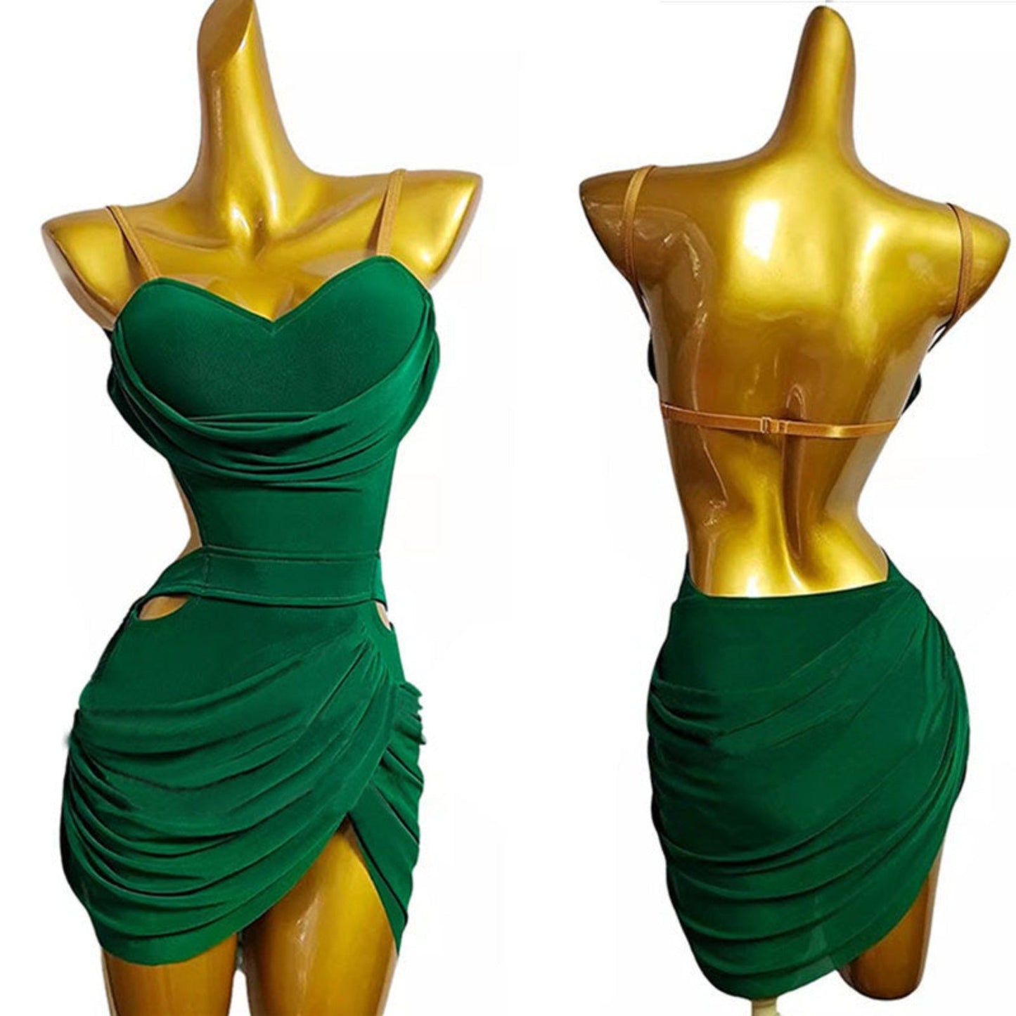 Green Fitted Practice Dress | LQ473Dance Dressing