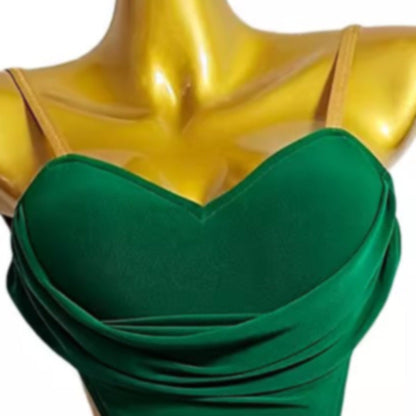 Green Fitted Practice Dress | LQ473Dance Dressing