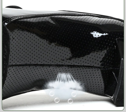 Professional Black Leather Latin Shoes | A9808