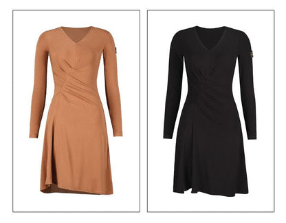 Rhythmic Shadows Dress | Black / Brown | W22A181