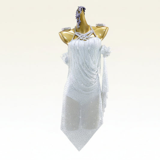 White Latin Dress For Sale