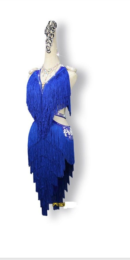 Fringe Glamour Latin Dance Dress | QY01Dance Dressing Black #19 / yes Fringe Glamour Latin Dance Dress | QY01Dance Dressing Black #19 / yes