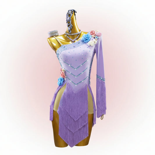 Purple Latin Dance Wear