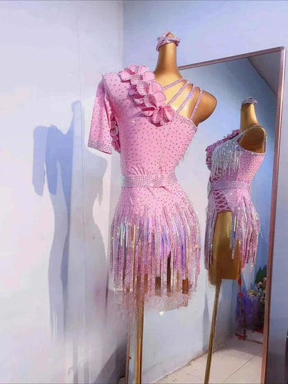 Ivory Fire | Custom Latin Dress | DC112