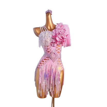 Ivory Fire | Custom Latin Dress | DC112