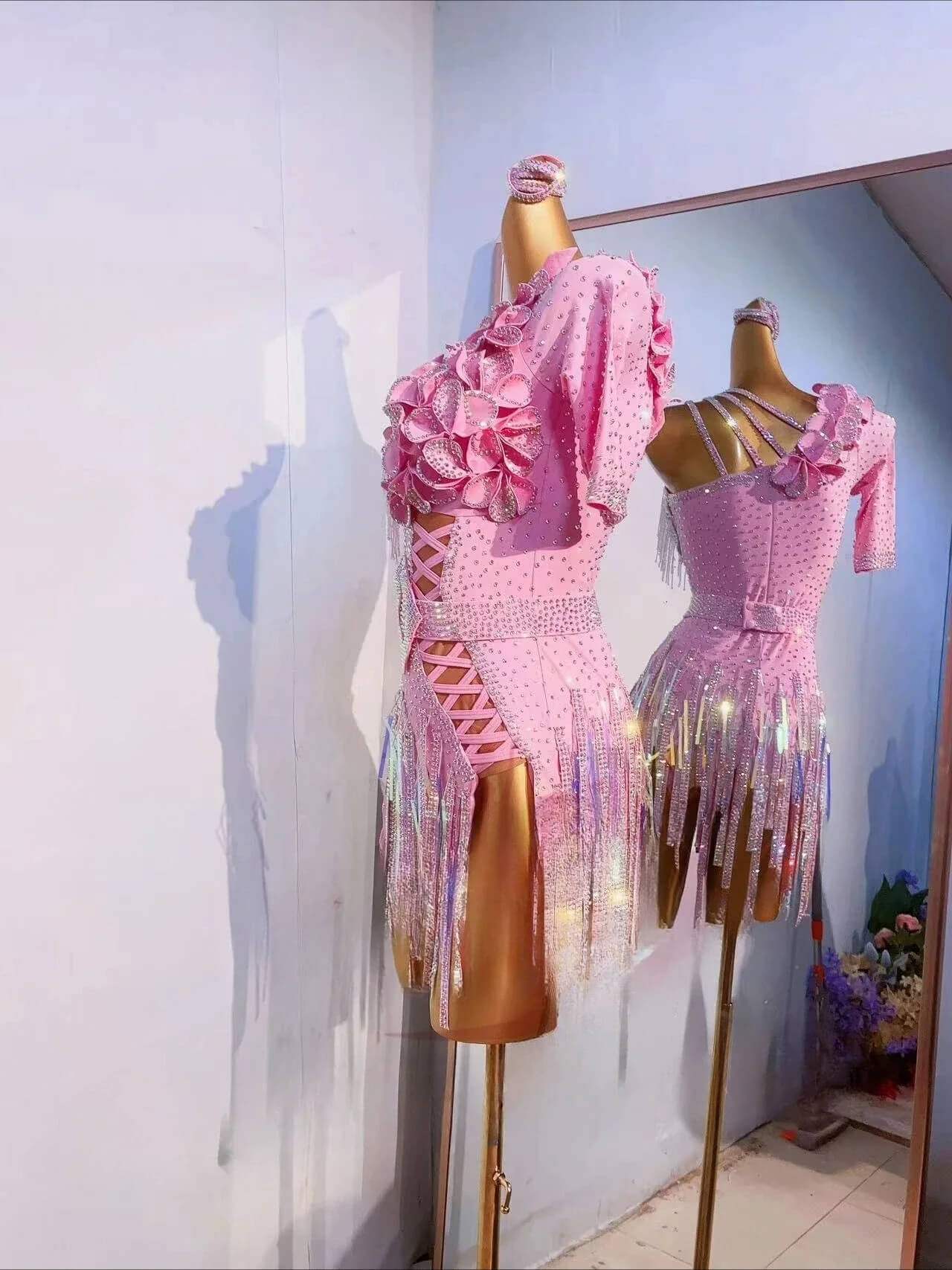 Ivory Fire | Custom Latin Dress | DC112