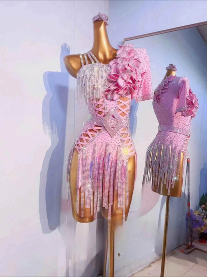 Ivory Fire | Custom Latin Dress | DC112