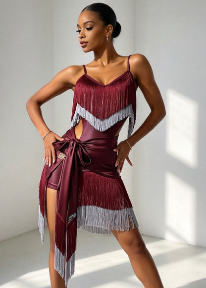 Wine Red Dance Outfit