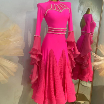 Whispered Ruffles | Ballroom Dress With Sleeves | DC280