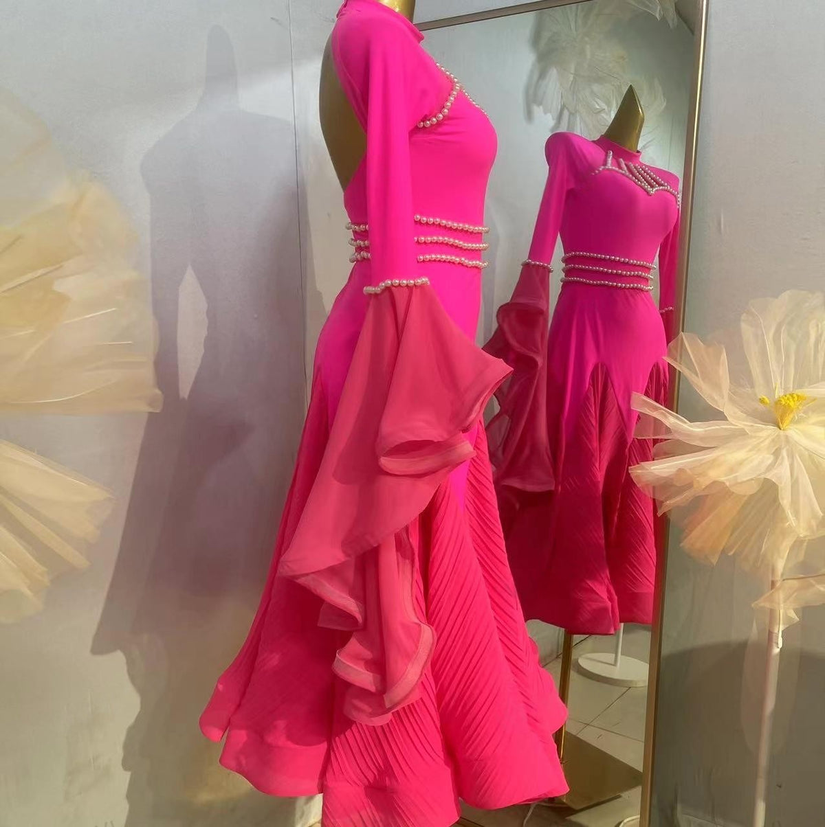 Whispered Ruffles | Ballroom Dress With Sleeves | DC280