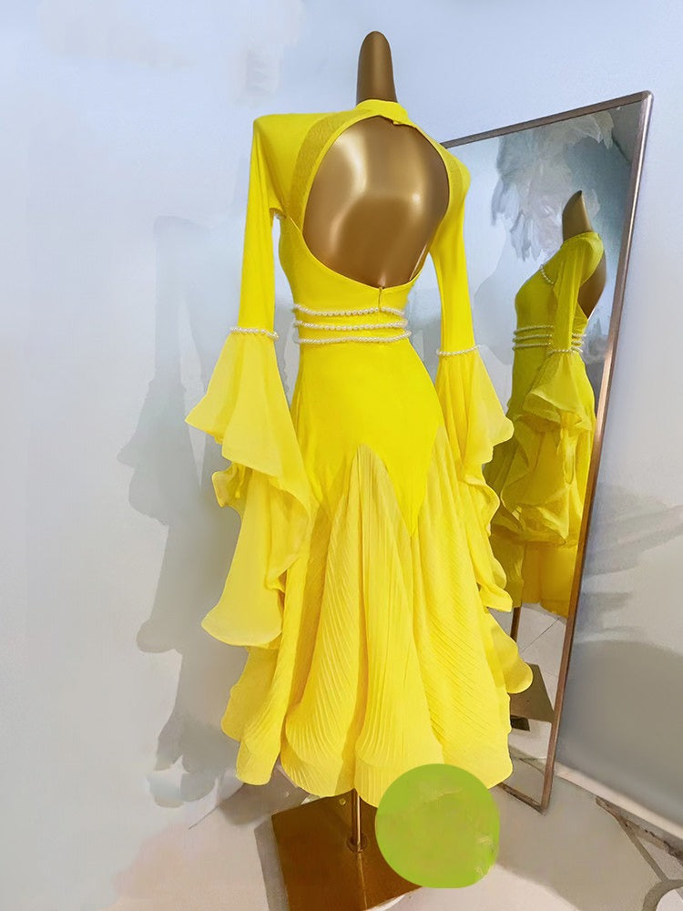 Whispered Ruffles | Ballroom Dress With Sleeves | DC280