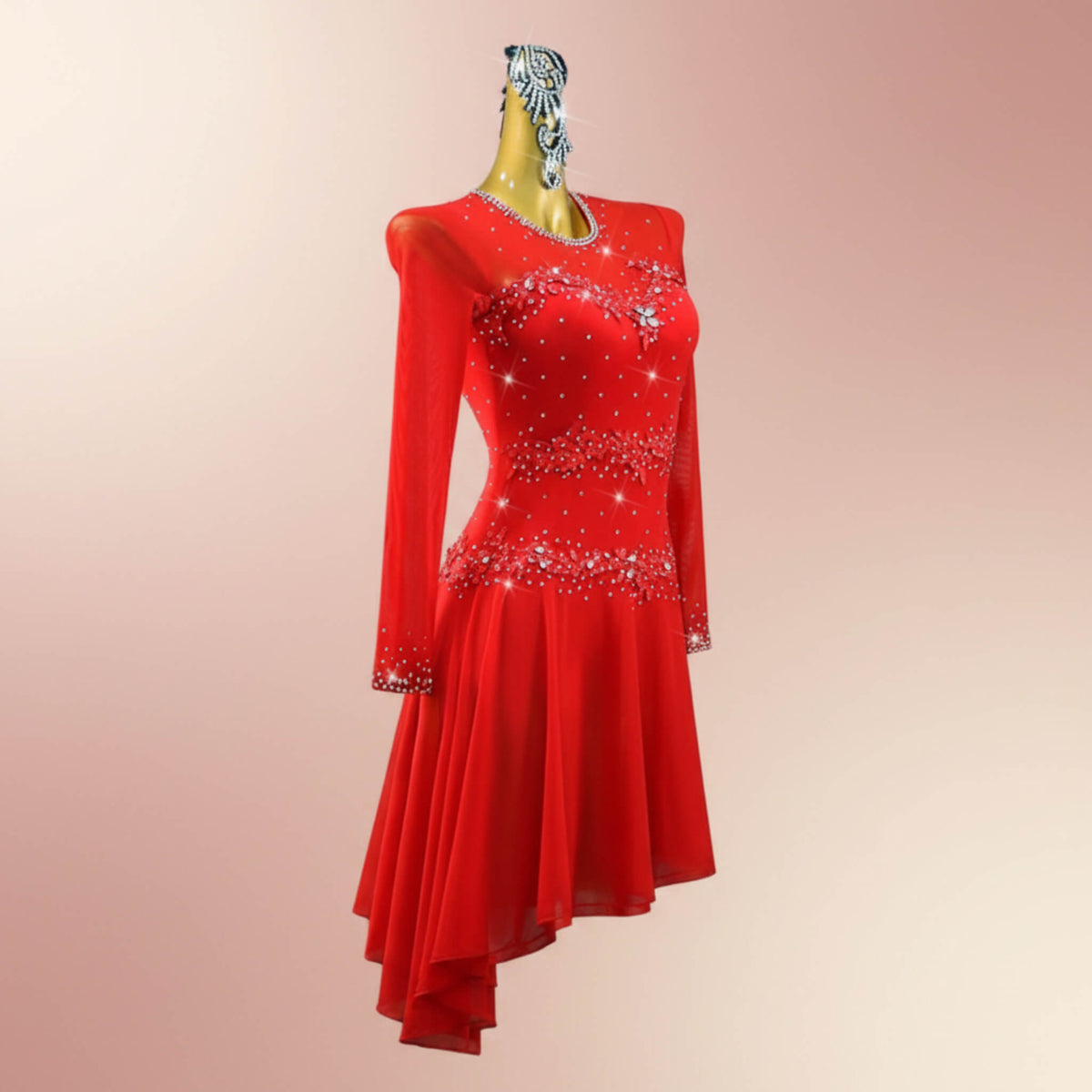 Custom Embellished Latin Dress