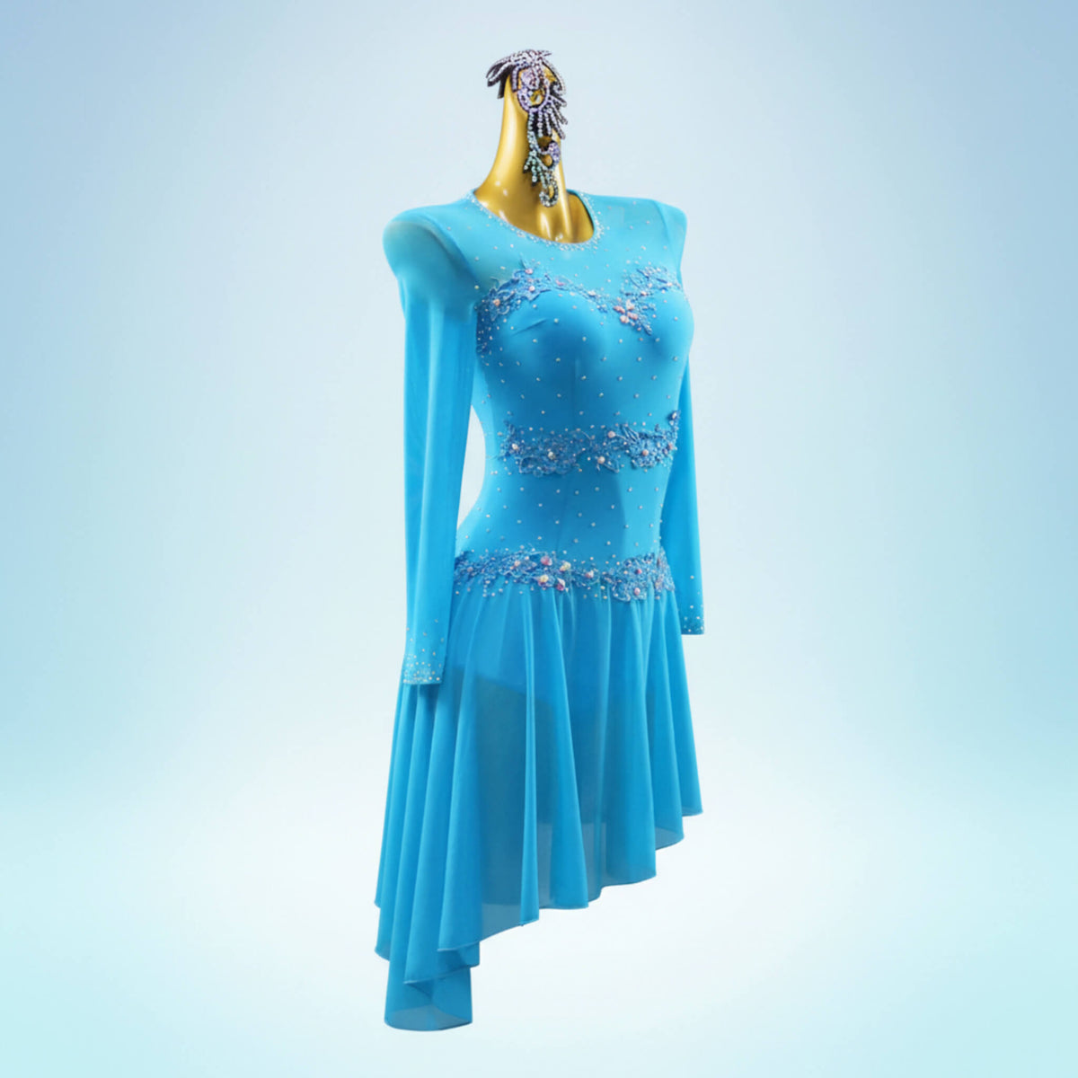 Custom Embellished Latin Dress