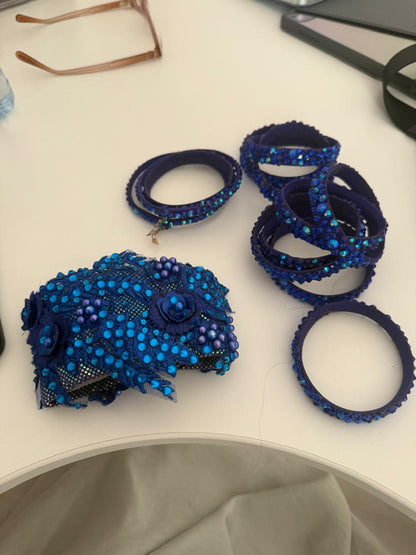 Abraham Martinez Electric Blue Dress