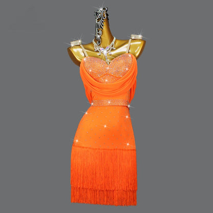 Latin Dance Dress | Custom - Made | QY04Dance Dressing