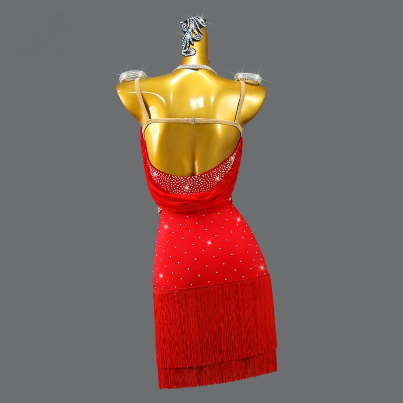 Latin Dance Dress | Custom - Made | QY04Dance Dressing