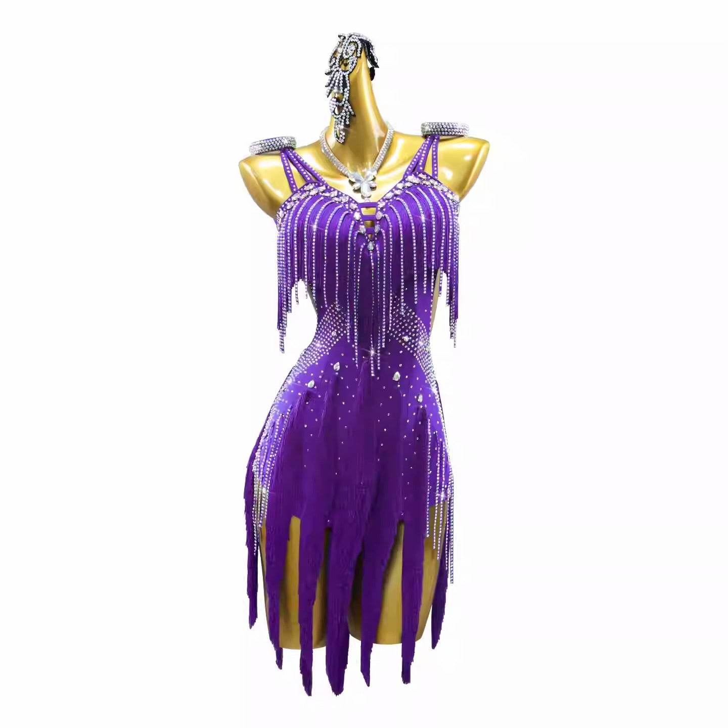 Latin Dance Dress | Custom - Made | QY12Dance Dressing