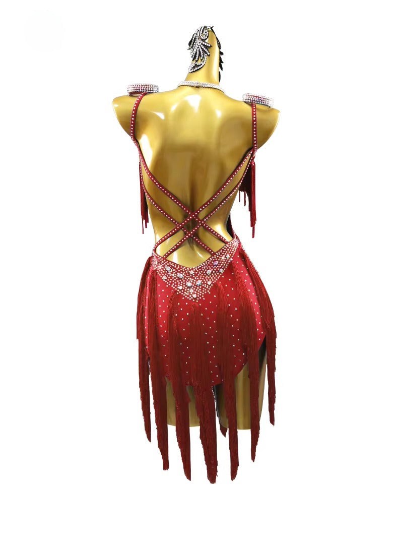 Latin Dance Dress | Custom - Made | QY12Dance Dressing