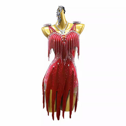 Latin Dance Dress | Custom - Made | QY12Dance Dressing