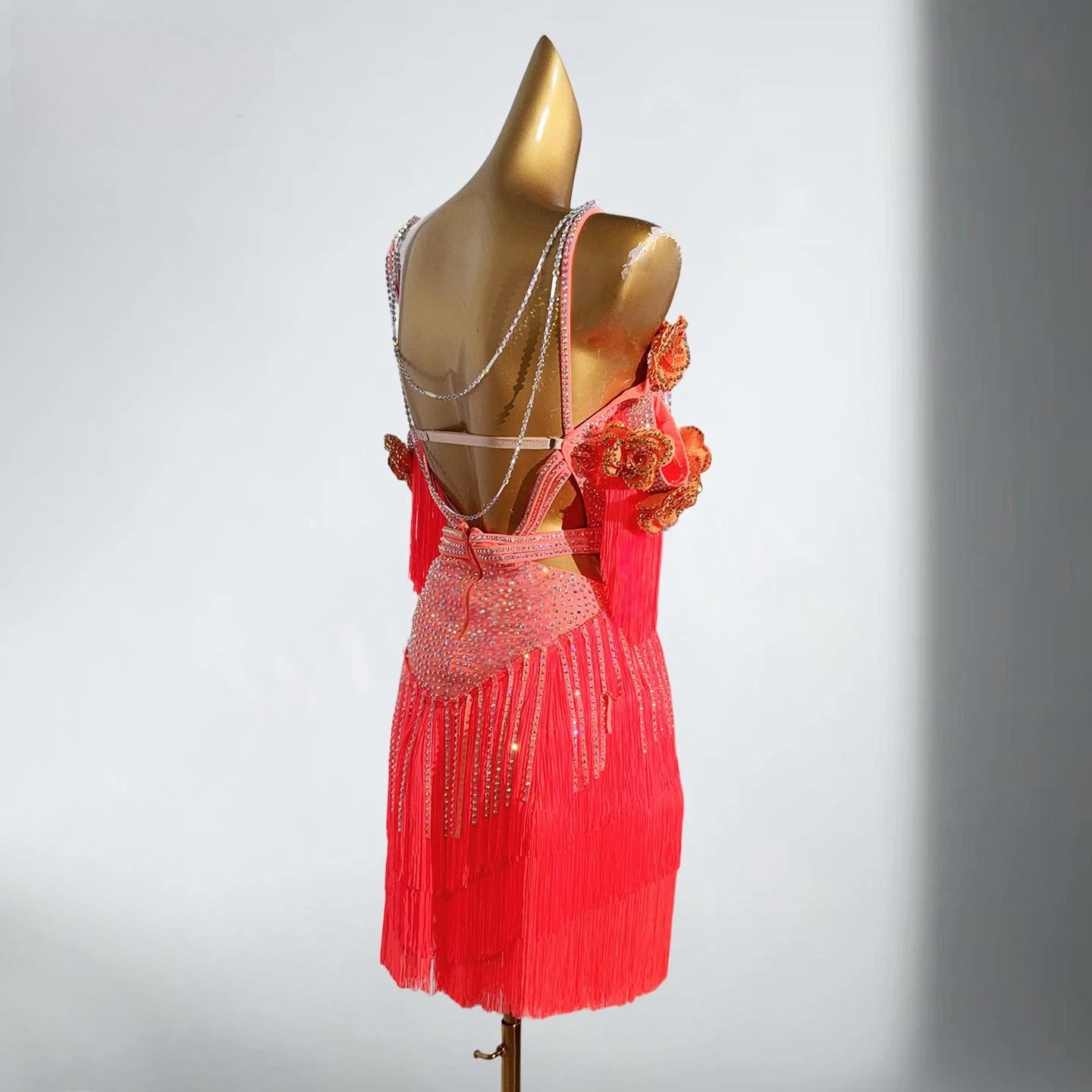 Flaming Blossom – Passion in Motion | Latin Dance Dress | DC199