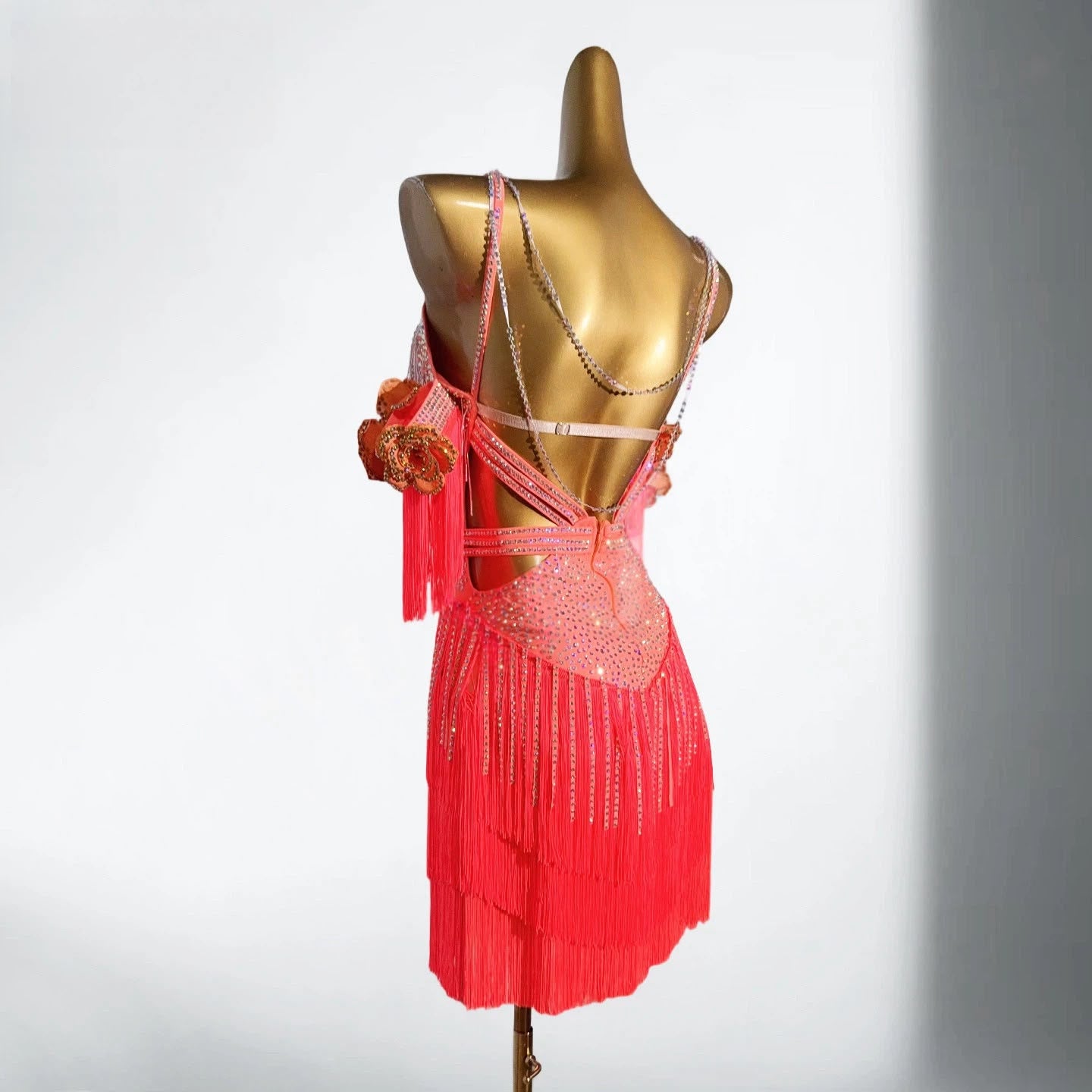 Flaming Blossom – Passion in Motion | Latin Dance Dress | DC199
