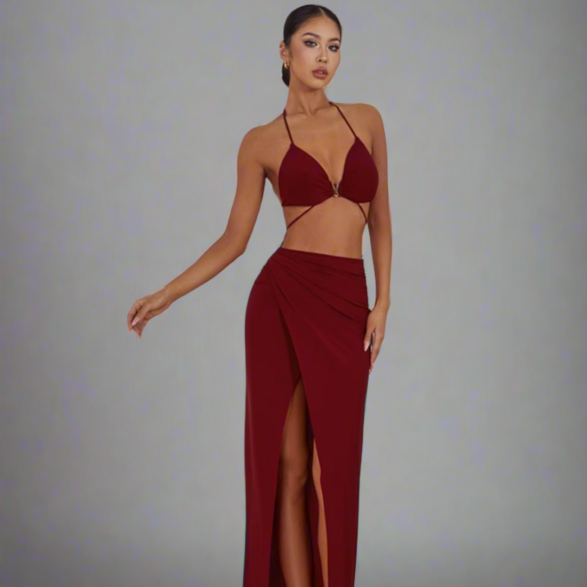 Upscale Latin Dancewear | Black / White / Red