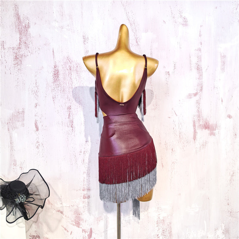 Wine Red Dance Outfit