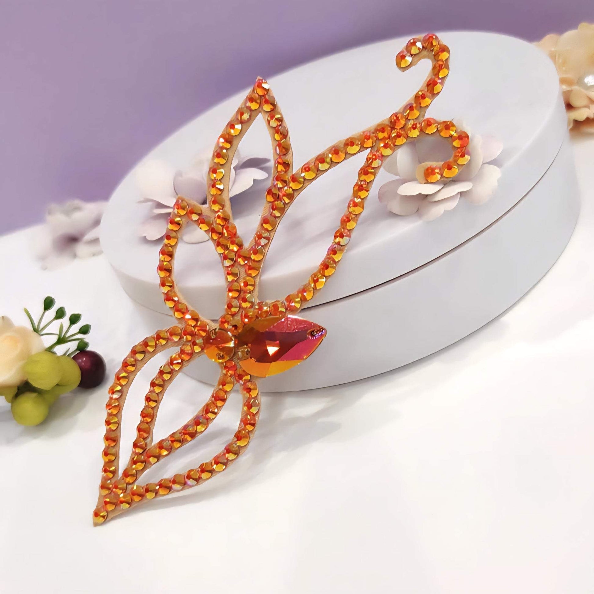 Crimson Bloom Hairpiece