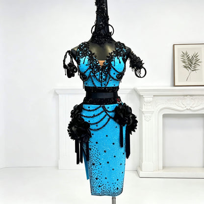 Rhinestone Latin Costume
