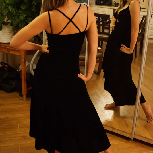 Black Practice Dress (ballroom dresses for sale, latin dress for sale, dancesport, rhythm) - DDressing