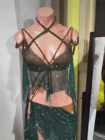 Emerald Radiance | Latin Dance Dresses