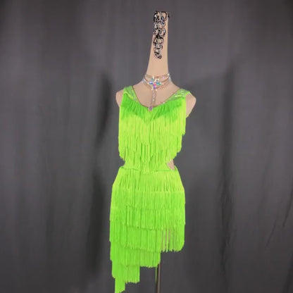 Latin Dance Dress | Custom - Made | QY53