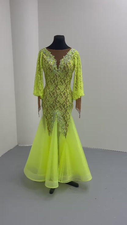 Glowing Neon Spectacle Ballroom Gown