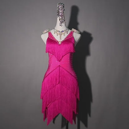 Latin Dance Dress | Custom - Made | QY45