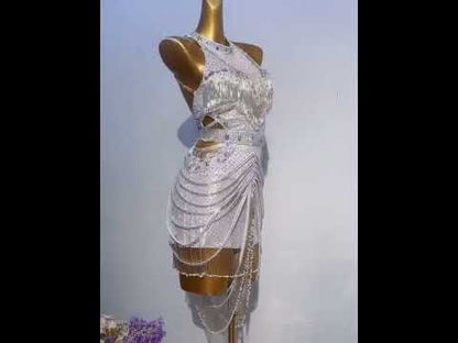 Glacier Glow | Latin Dance Dress For Competition | DC268