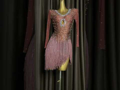 Blush Rhapsody | Latin Dance Dress | DC261