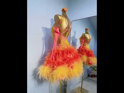 Marigold Magic | Latin Dance Dress | DC195