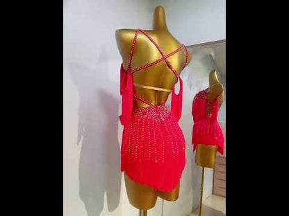 Echoes of Elegance | Latin Dress With Fringes | DC269