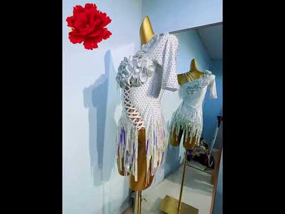 Ivory Fire | Custom Latin Dress | DC112