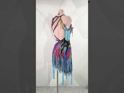 A Meteor Shower of Crystals | Latin Dance Dress | DSC_2094