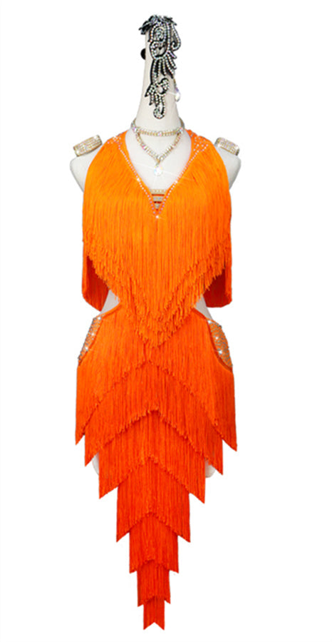 Orange dance dress