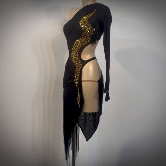 Asymetric Latin Dress