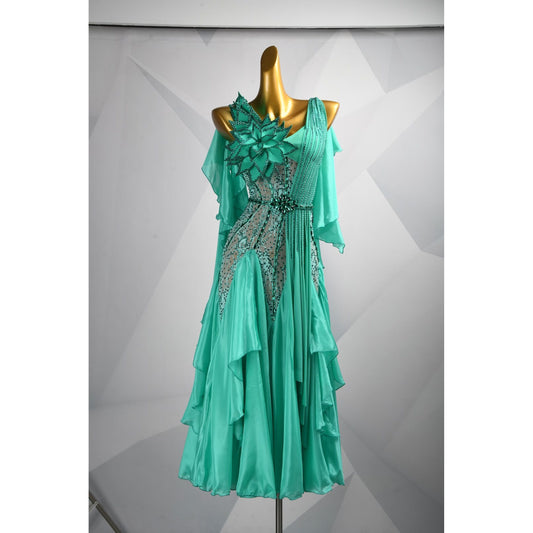 Draped Like the Sea | Dancesport Competition Dress | DSC_0789