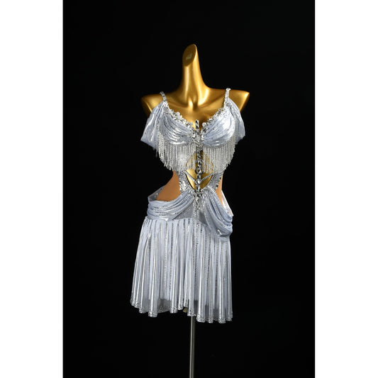 The Art of Silver | Latin Competition Dress | DSC_0976