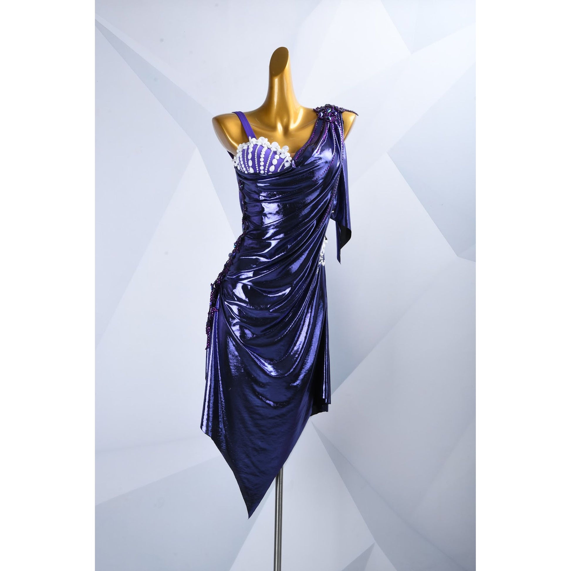 Purple Custom Made Latin Dress
