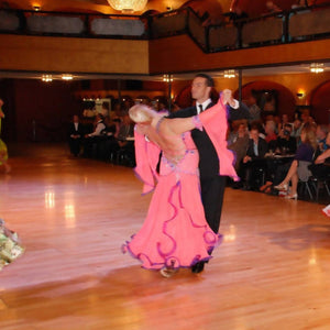 Pink Grapefruit Standard Ballroom Dress (ballroom dresses for sale, standard, modern)