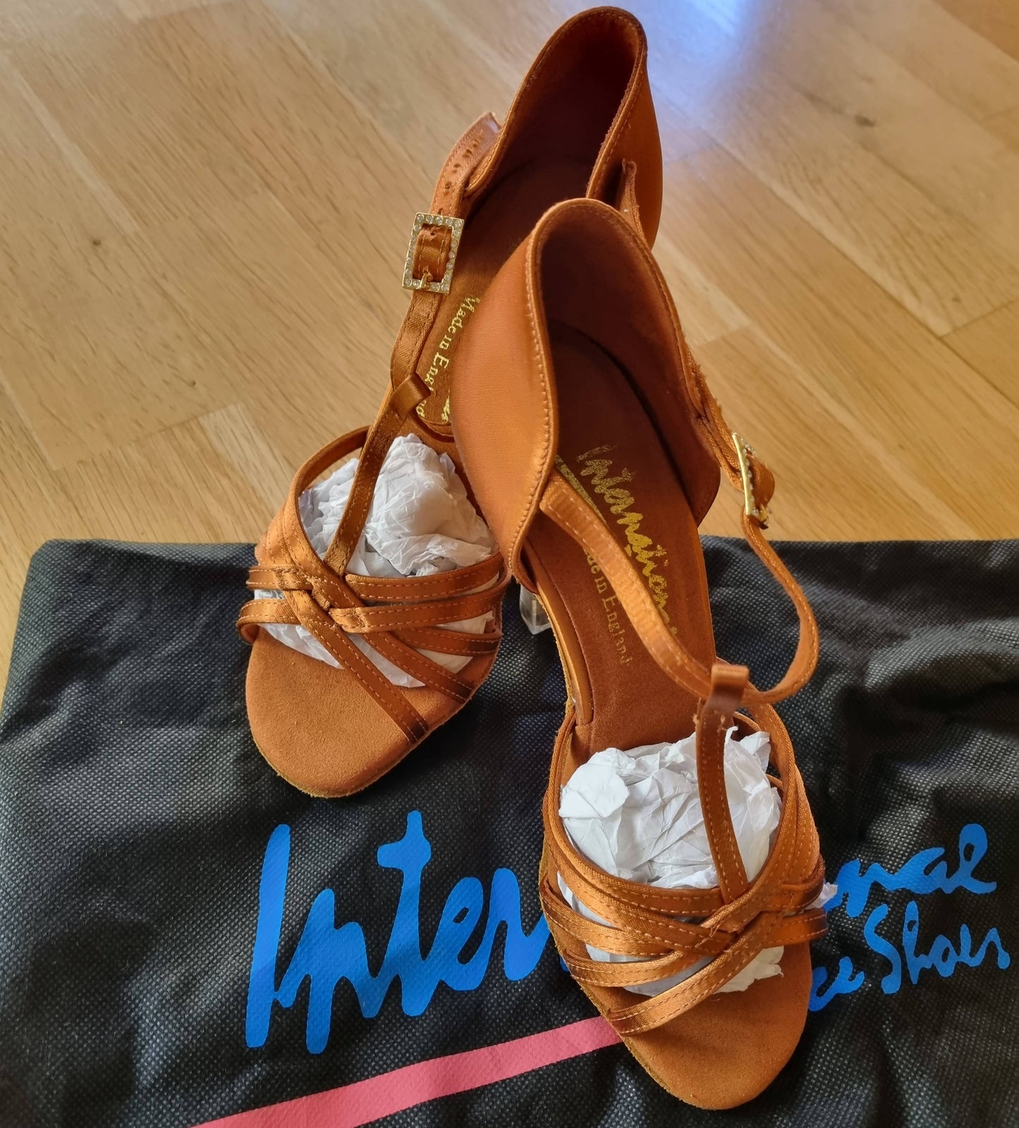 international dance shoes, tan satin latin shoes, shoes for dancing in tan color