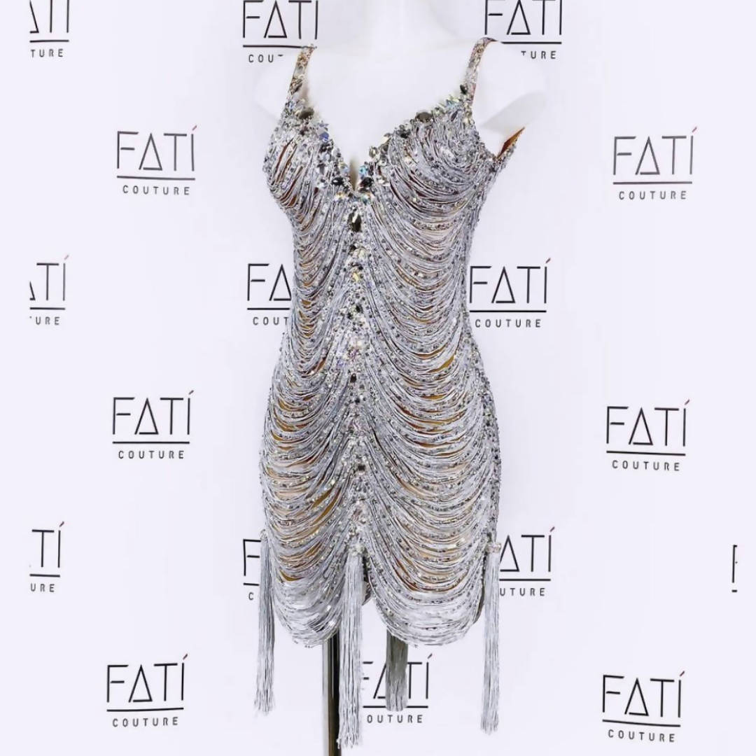 FATI Couture Silver Latin Dress