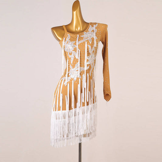 White Embellishments Rhythm Dress | lq359